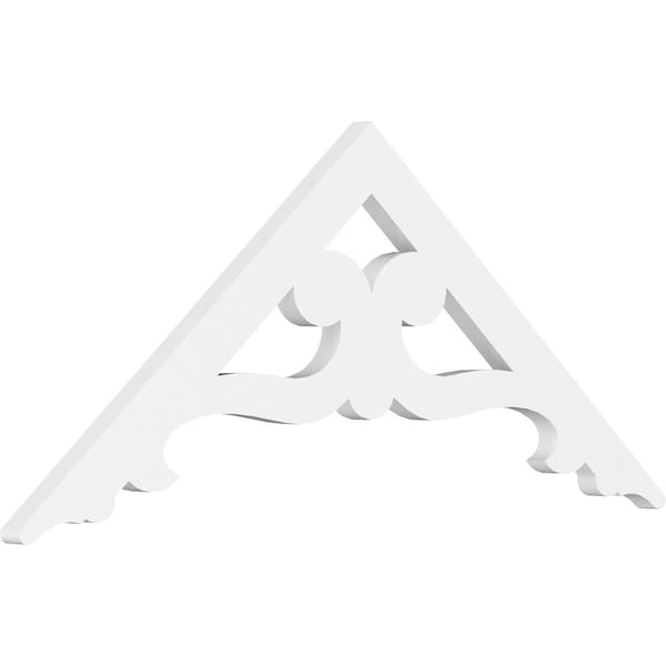 Ekena Millwork Pitch Brontes Architectural Grade PVC Gable Pediment, 36"W x 15"H x 1"P (10/12) GPP036X015X100BRO - main